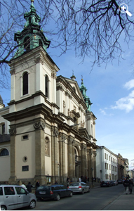 Fassade St. Anna Kirche in Krakau